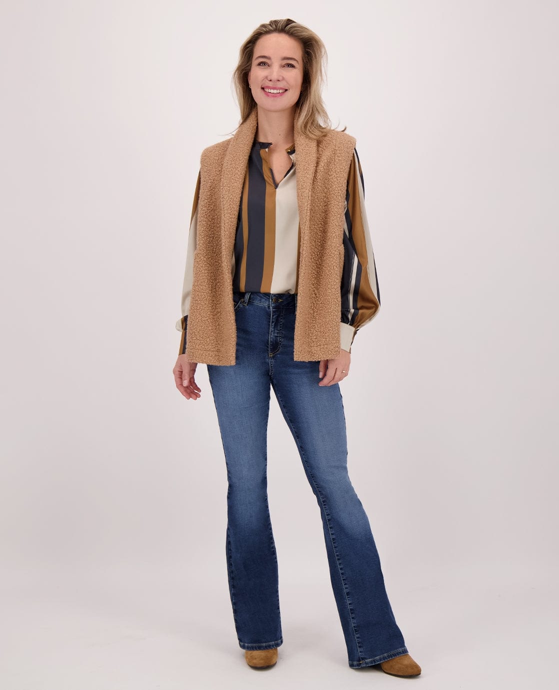 Je m'appelle Tops Cognac / S/M/L/XL Gilet Teddy | Cognac