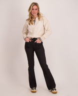 Je m'appelle Broeken Pant Flare Stretch Denim | Zwart