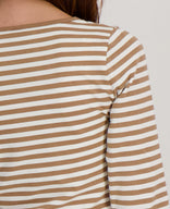 Je m'appelle Tops Tee Stripes | Dark Sand / Porcelain White