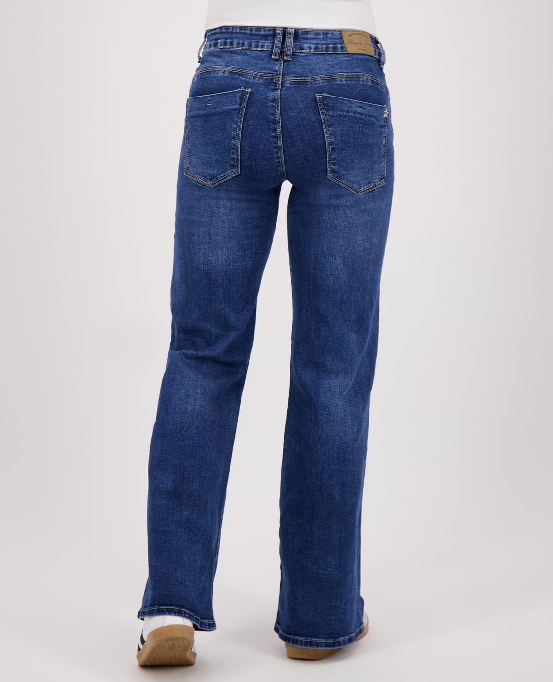 Je m'appelle Broeken Pant Flare Superstretch Denim | Medium Blue