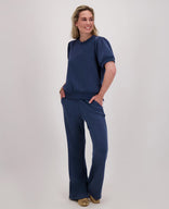 Je m'appelle Broeken Pant Dani | Stone Blue/Off White