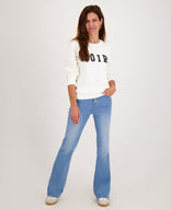 Je m'appelle Tops Sweater Livia | Porselein wit