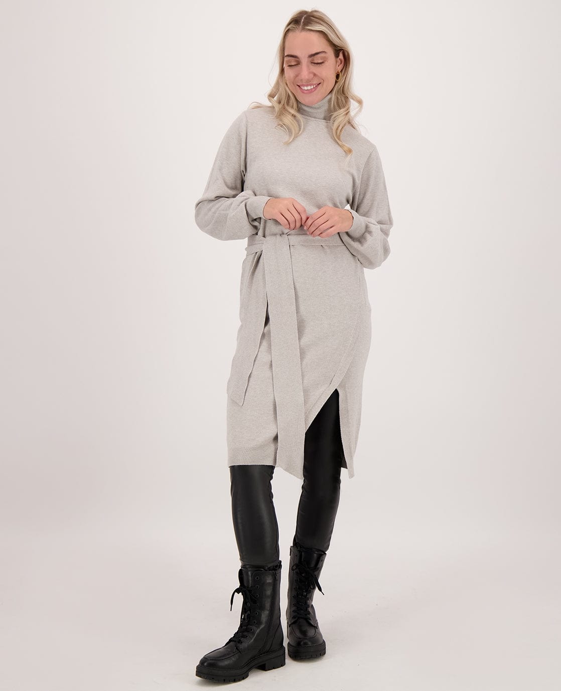 Je m'appelle Jurken Dark Greige Melange / S/M Robe Milou | Dark Greige Melange