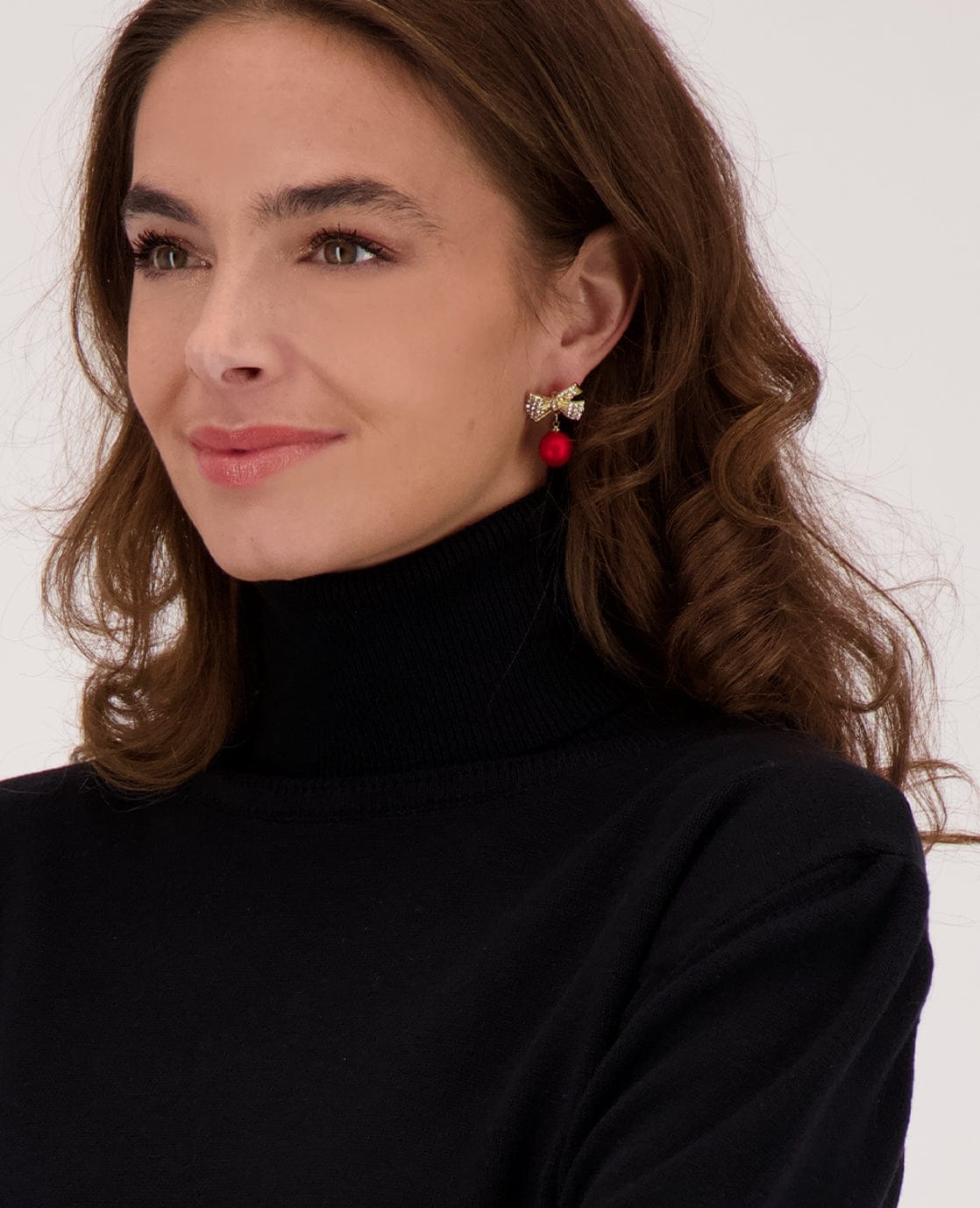 Je m'appelle Accessoires Rood/Goud / One Size Earrings Bow | Rood/Goud