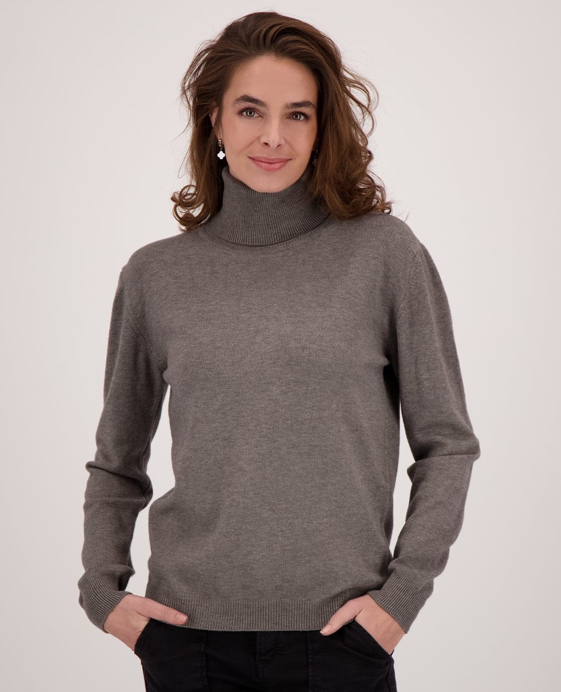 Je m'appelle Tops Taupe / S/M Pull Colle | Taupe