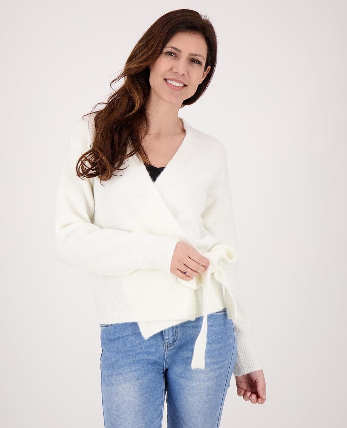 Je m'appelle Vesten Ecru / S/M Cardigan Wrapped | Ecru