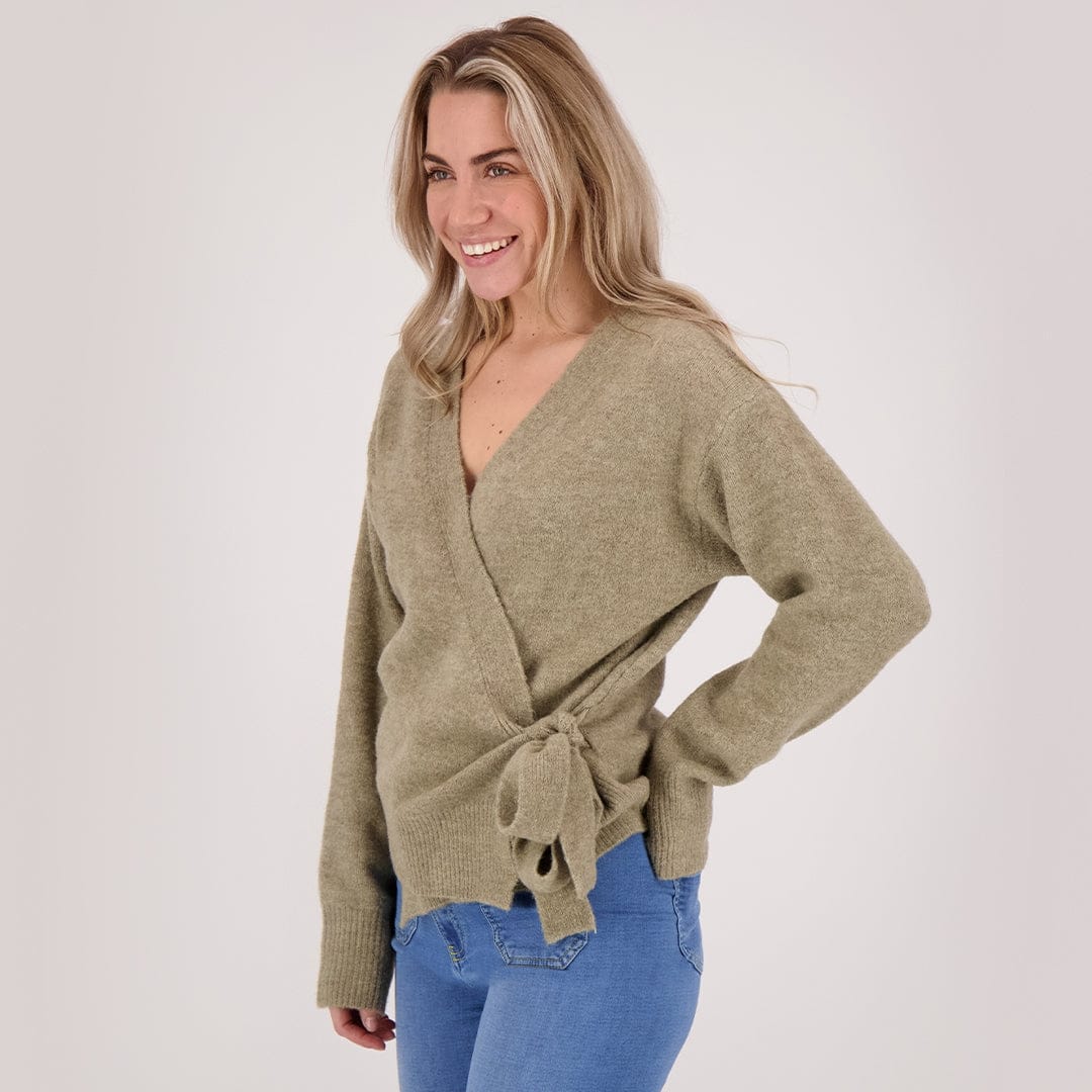 Je m'appelle Vesten Taupe / S/M Cardigan Wrapped | Taupe