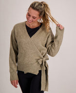 Je m'appelle Vesten Taupe / S/M Cardigan Wrapped | Taupe