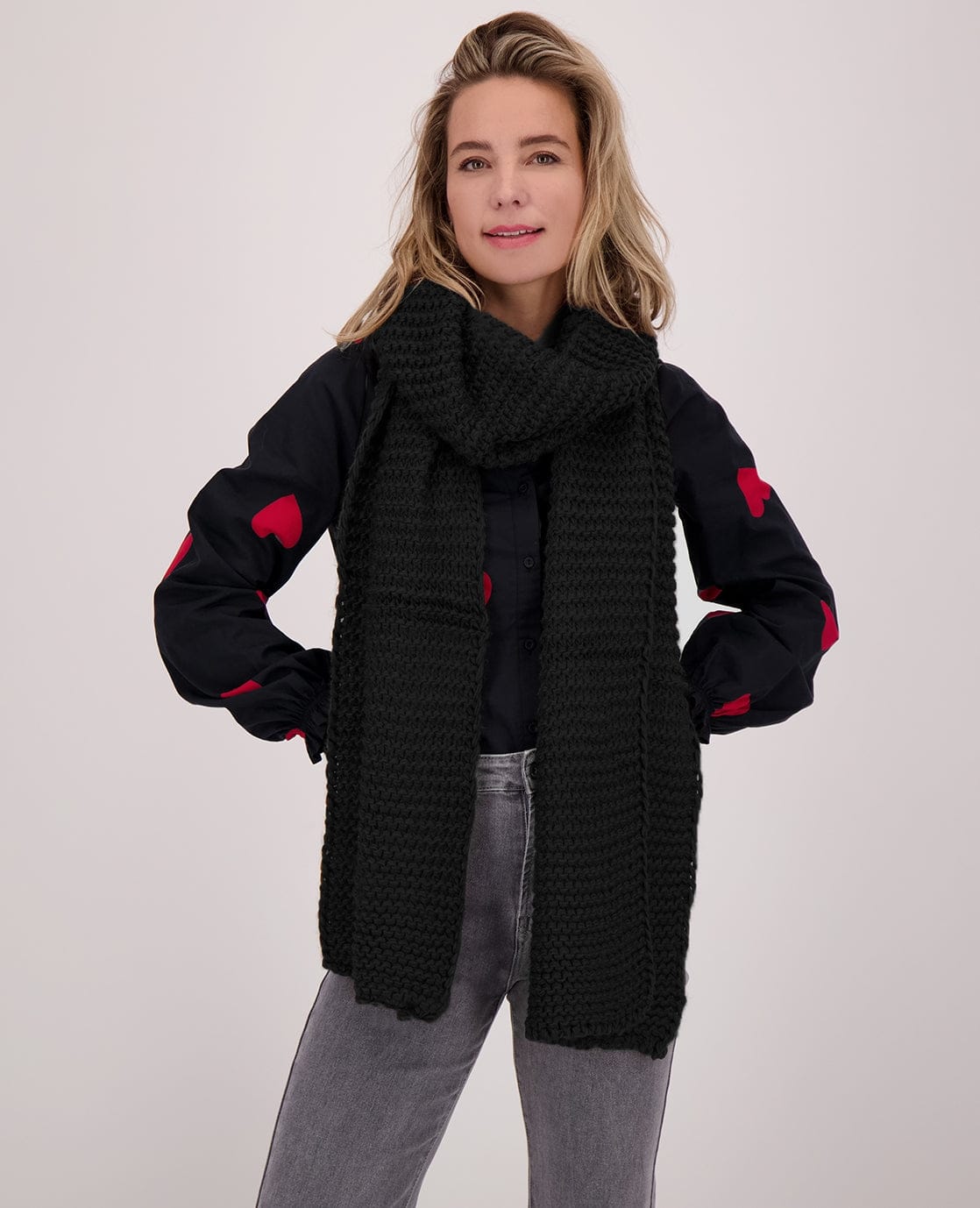 Je m'appelle Accessoires Zwart / One Size Sjaal Vera | Zwart