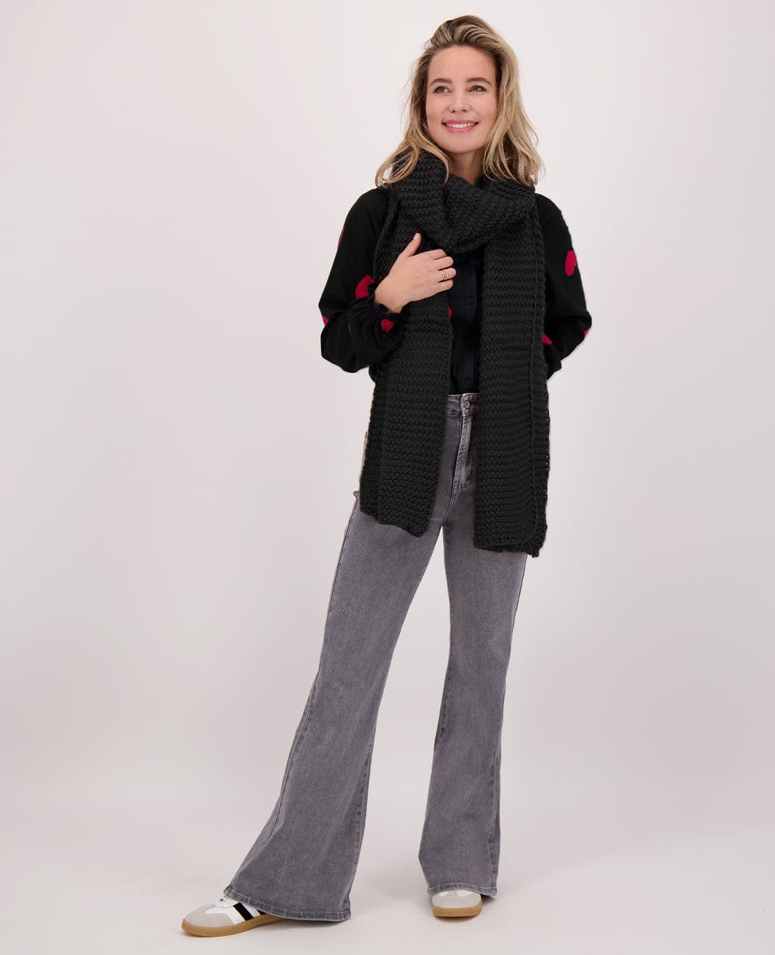 Je m'appelle Accessoires Zwart / One Size Sjaal Vera | Zwart