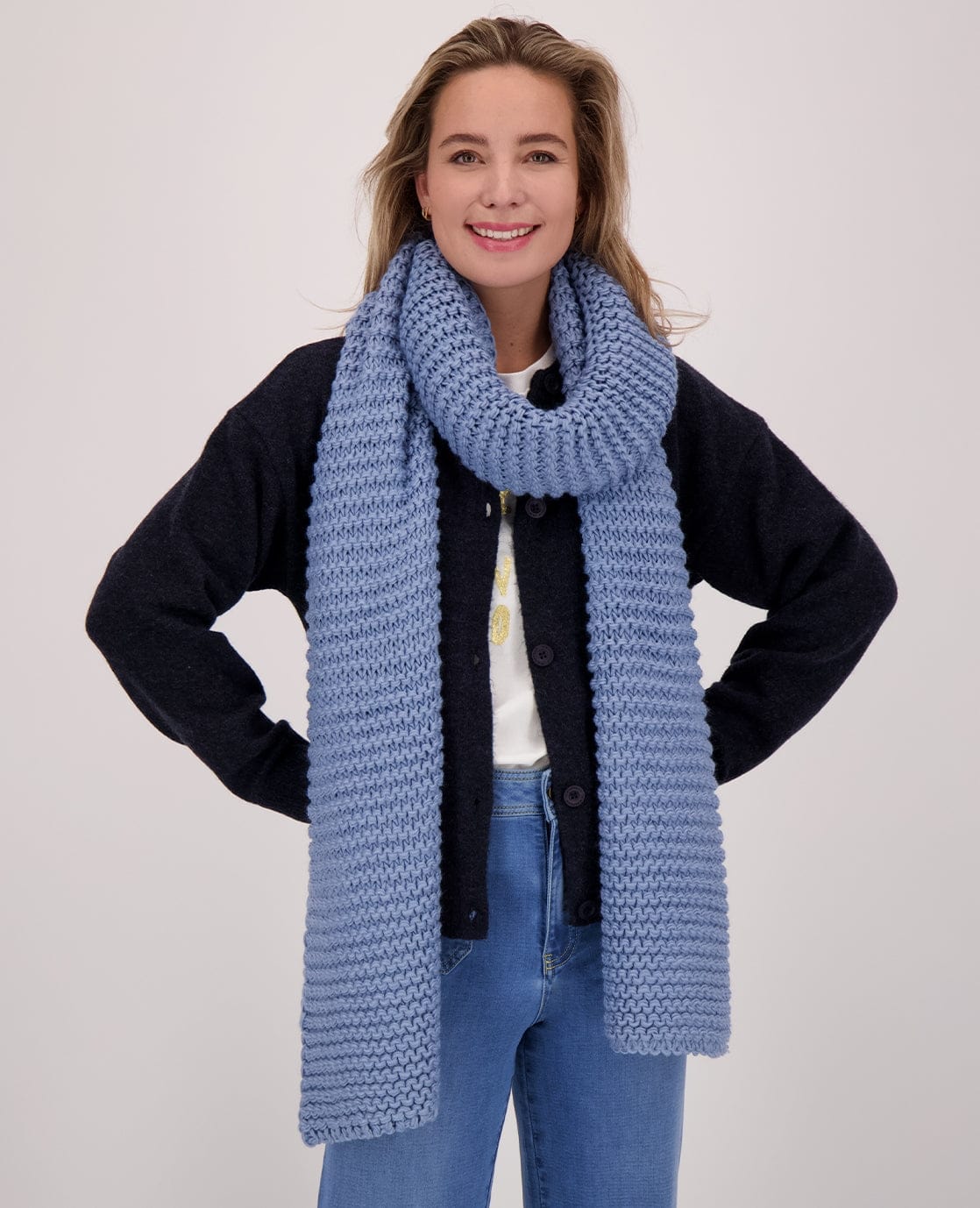 Je m'appelle Accessoires Steel Blue / One Size Sjaal Vera | Steel Blue
