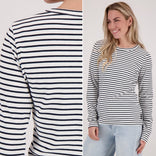 Je m'appelle Tops Donkerblauw/Porselein wit / XS Top Jaylin | Donkerblauw/Porselein wit