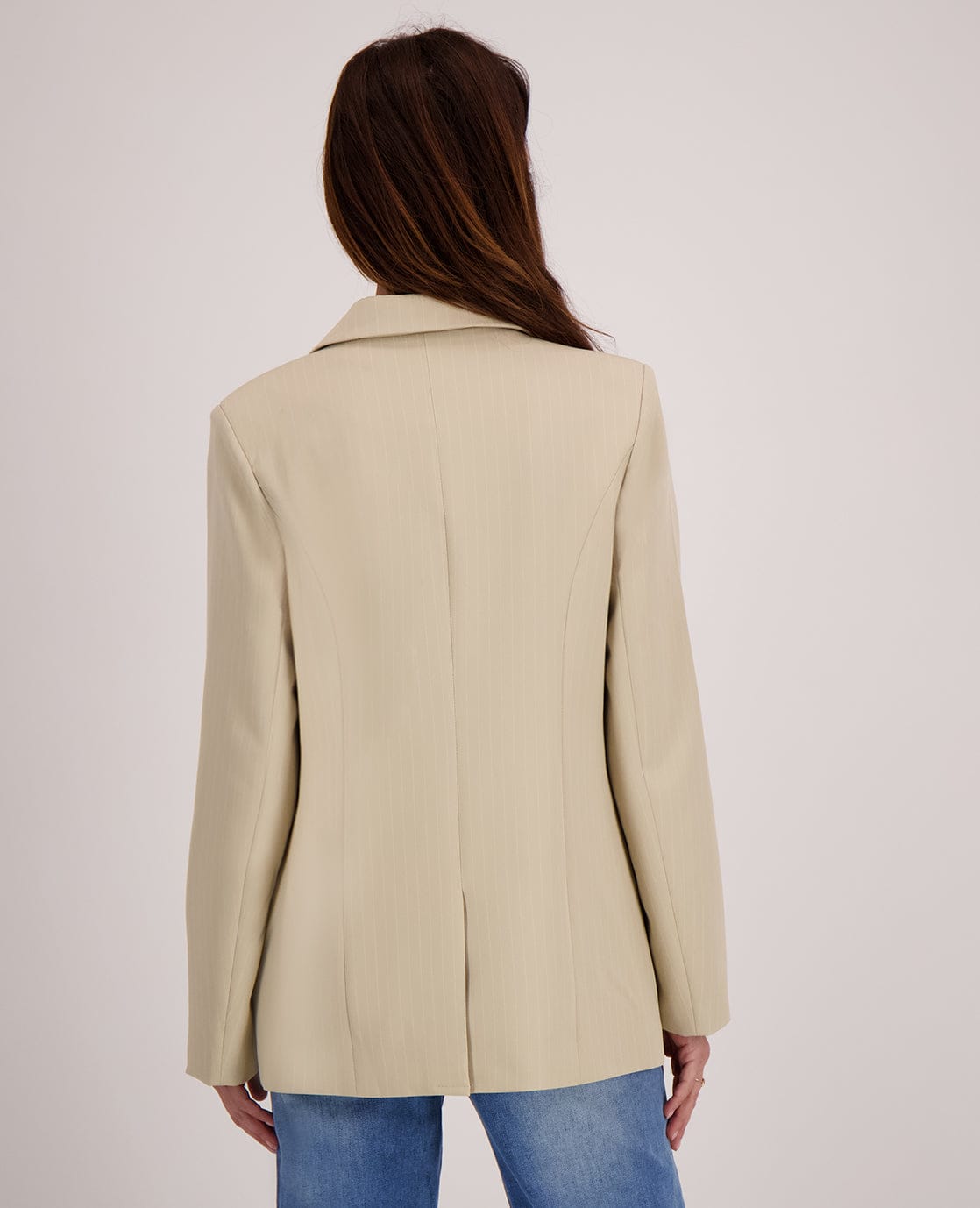 Je m'appelle Jassen Blazer Straight Pinstripe | Sahara