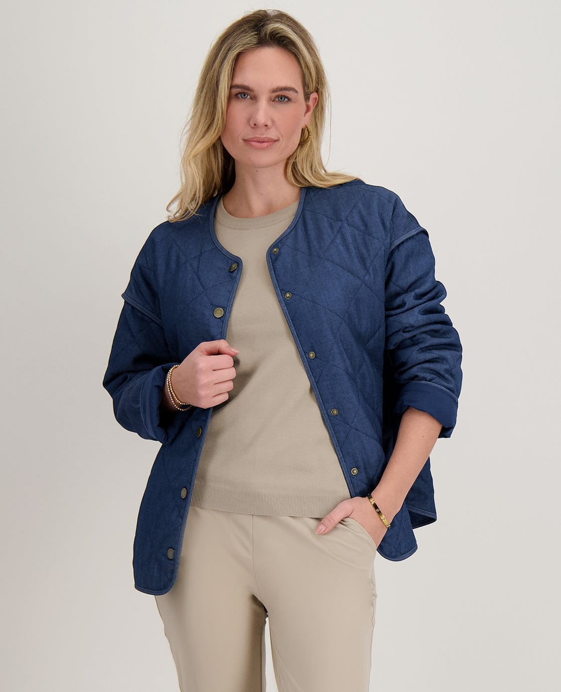 Je m'appelle Jassen Dark Blue Denim / XS Jacket Quilted | Dark Blue Denim