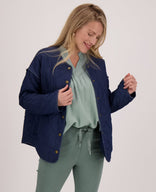 Je m'appelle Jassen Jacket Quilted | Dark Blue Denim