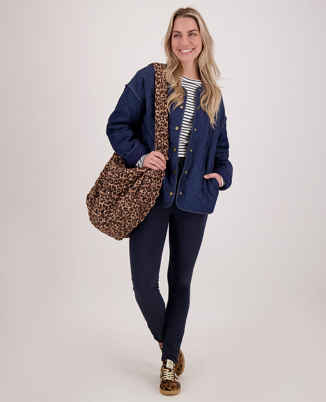 Je m'appelle Jassen Jacket Quilted | Dark Blue Denim