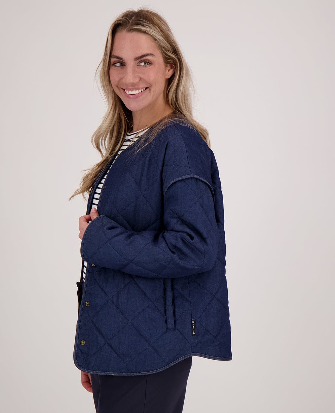 Je m'appelle Jassen Jacket Quilted | Dark Blue Denim