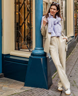 Je m'appelle Broeken Sahara / XS Pant Straight Pinstripe | Sahara