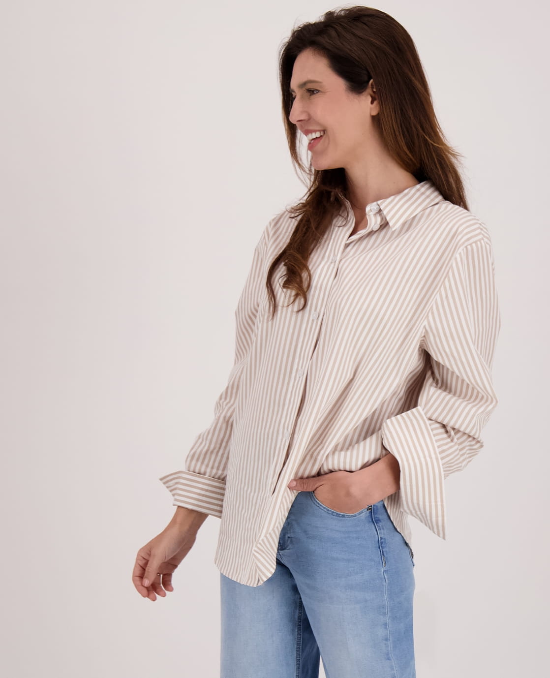 Je m'appelle Tops Sahara/Wit / XS Blouse Fenna | Sahara/Wit
