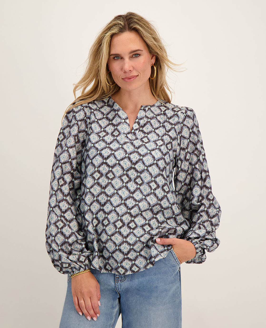 Top Claire | Multicolor / Lichtblauw