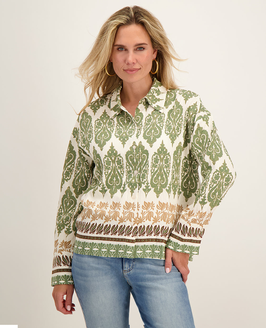 Blouse Jade | Multicolor/Olive/Ecru
