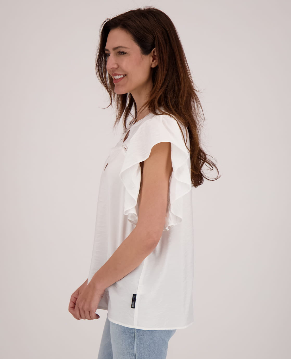 Je m'appelle Tops Top Ruffle | Off White