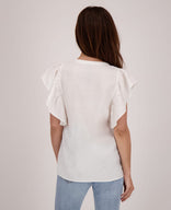 Je m'appelle Tops Top Ruffle | Off White
