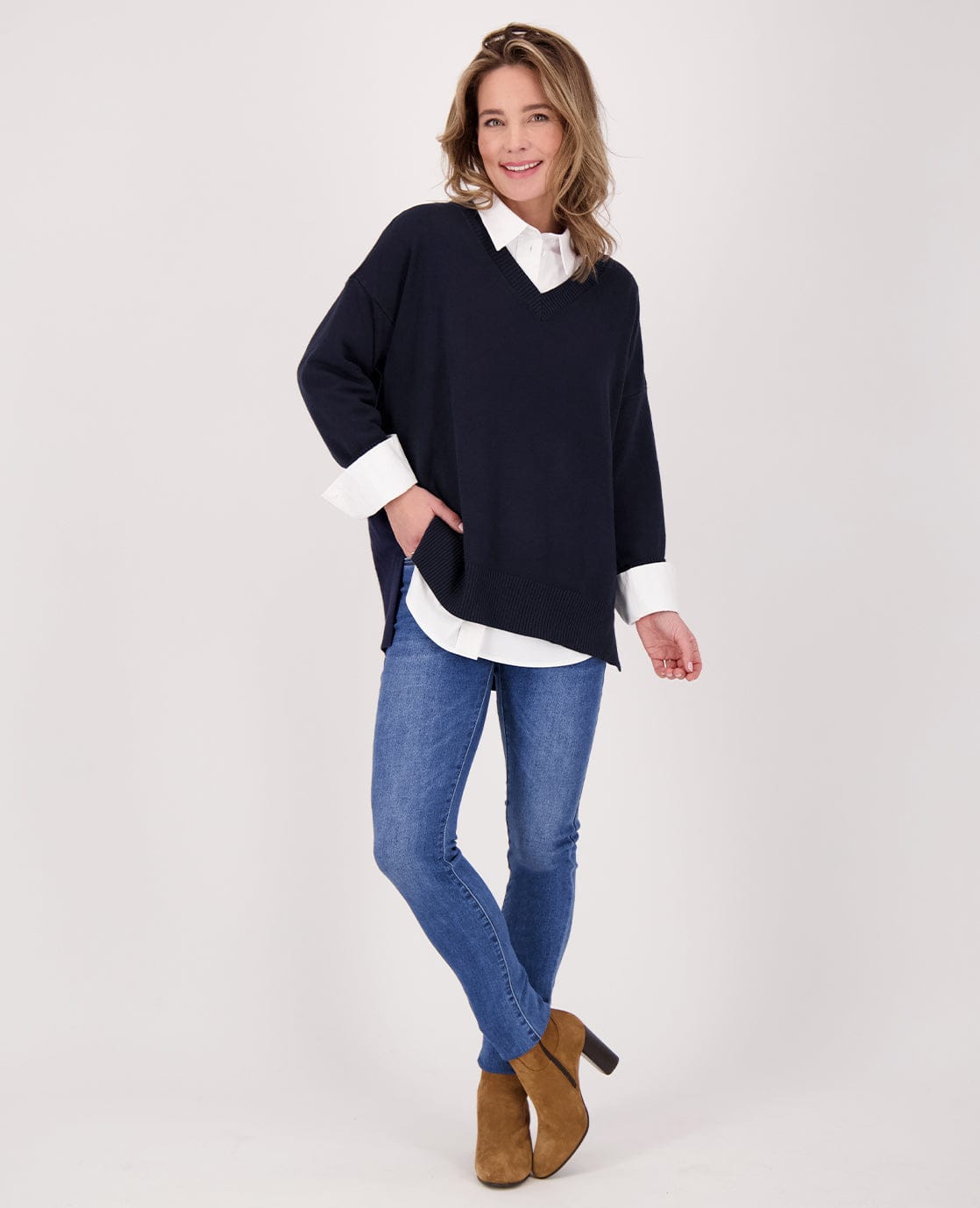 Je m'appelle Tops Pull Ivy | Donkerblauw