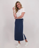 Je m'appelle Jurken Skirt Dani | Jeans Blue/Off White