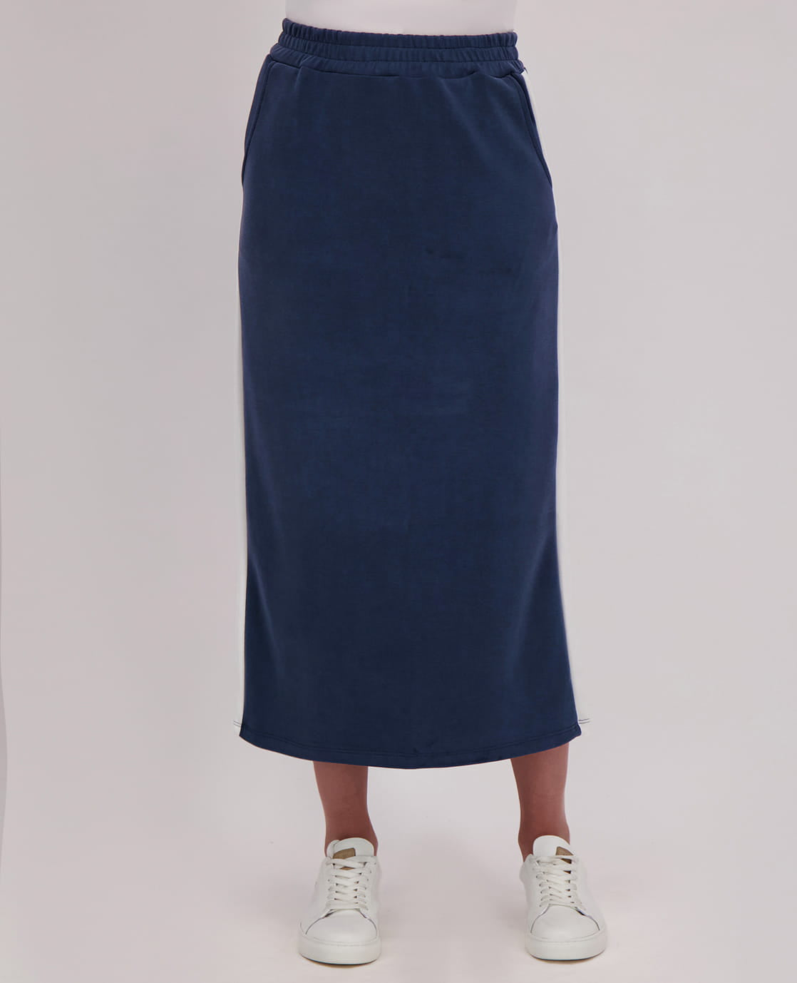 Je m'appelle Jurken Skirt Dani | Jeans Blue/Off White
