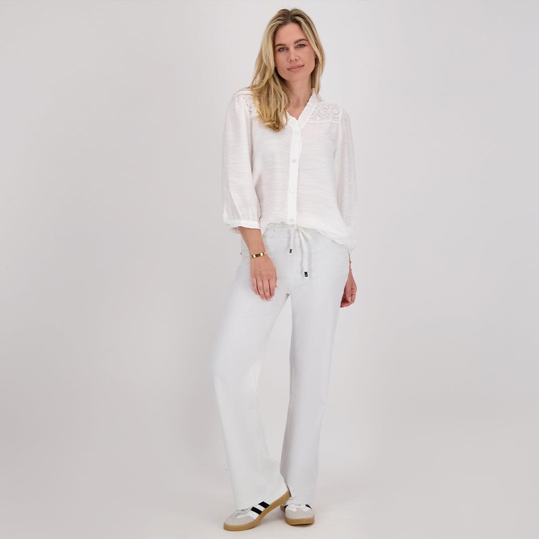 Je m'appelle Broeken Off White / XS / Short Pant Fleur Jogg Denim | Off White