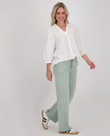 Je m'appelle Tops Blouse Ruche | Porselein wit