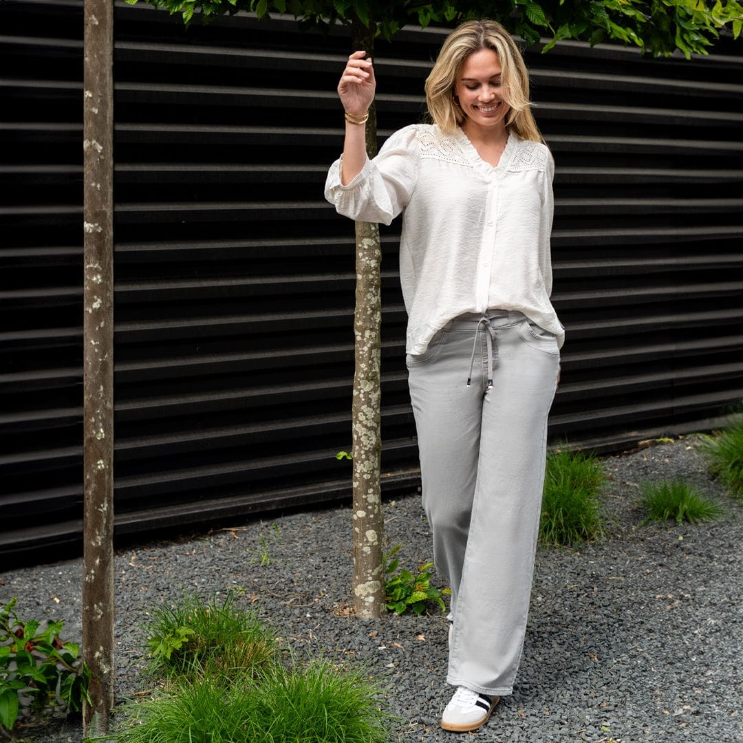 Je m'appelle Broeken Light Grey / XS / Short Pant Fleur Jogg Denim | Light Grey