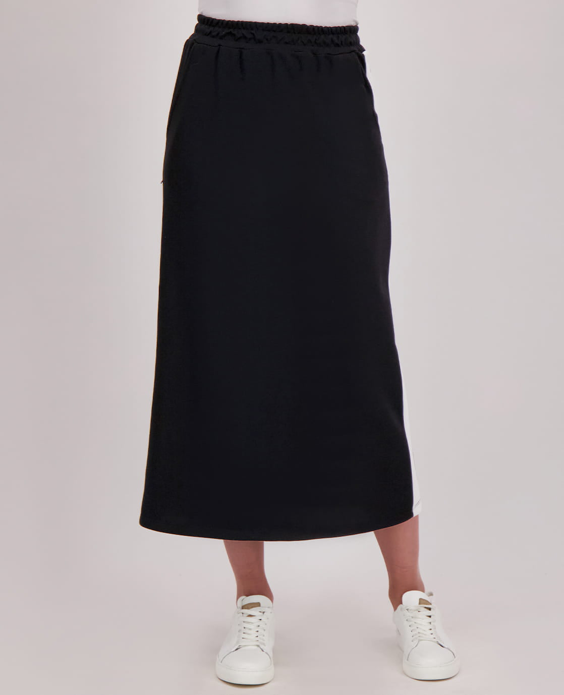 Je m'appelle Jurken Skirt Fenna | Zwart/Off White