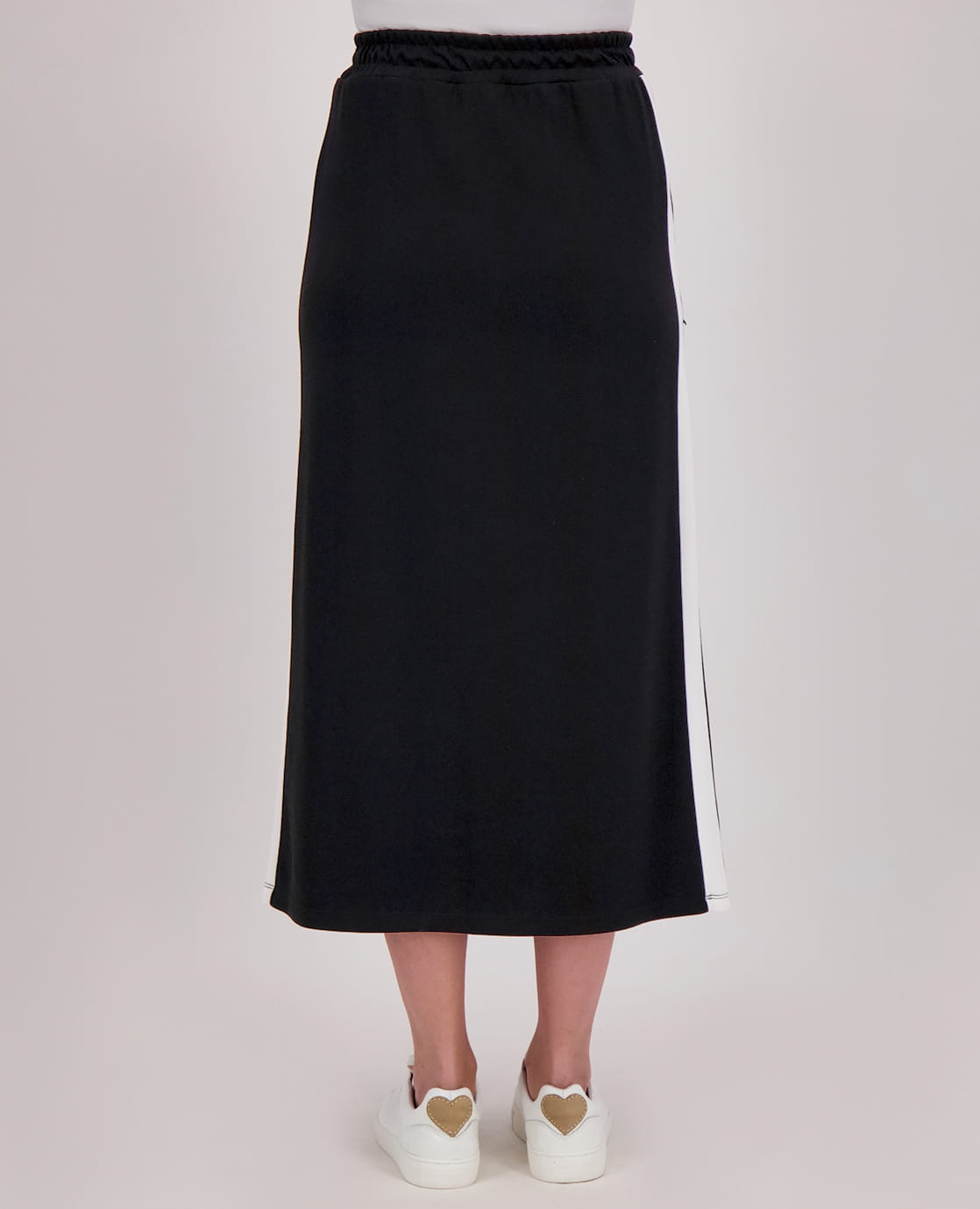 Je m'appelle Jurken Skirt Fenna | Zwart/Off White
