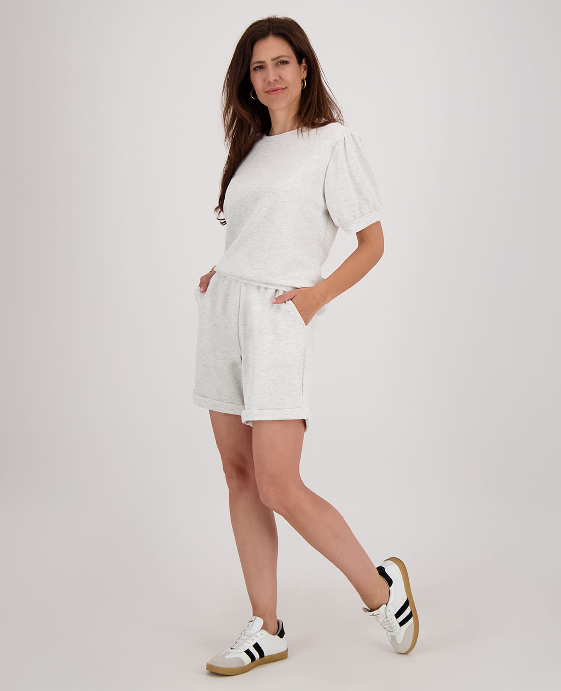 Je m'appelle Broeken Short Maya | Light Grey Melange