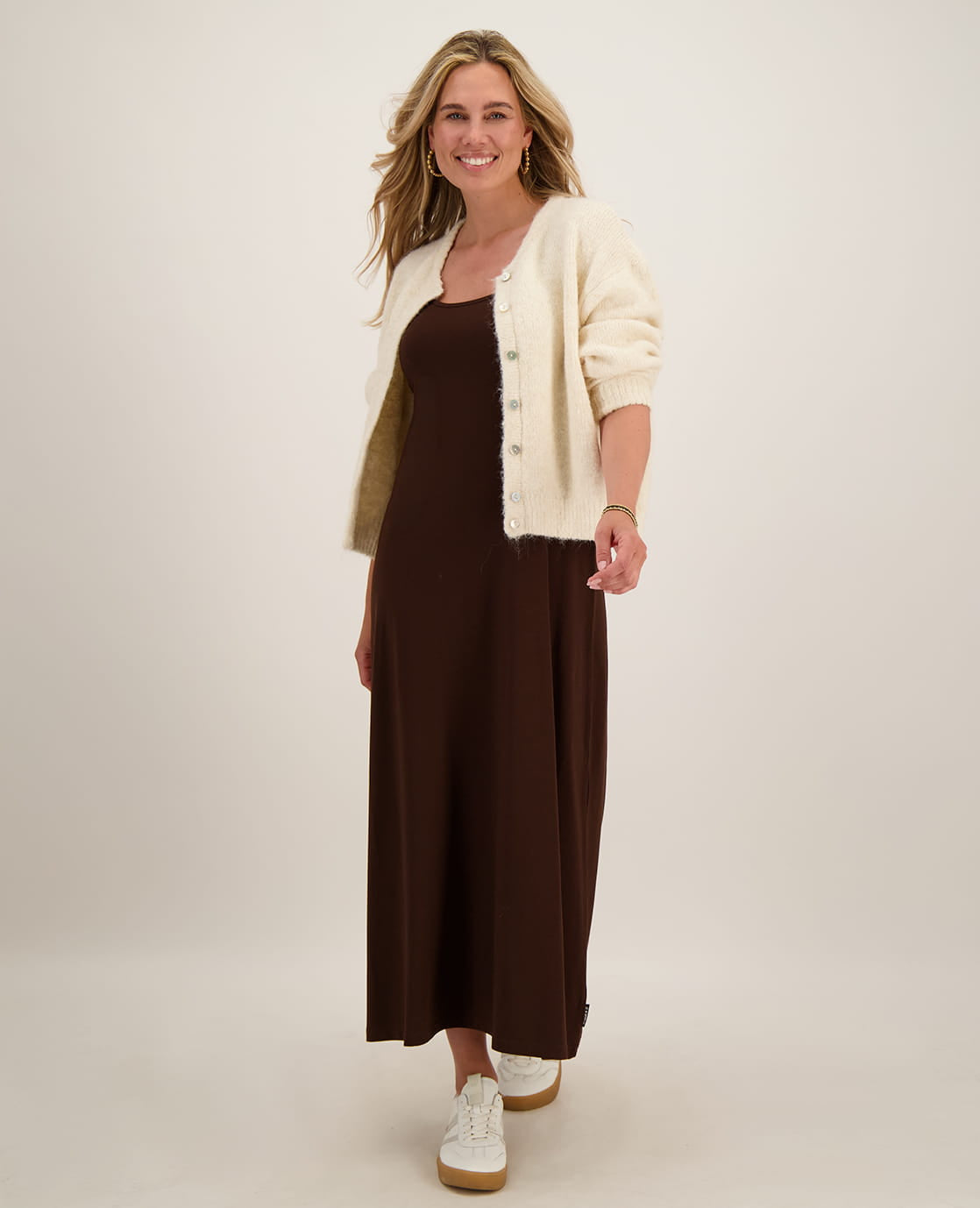 Je m'appelle Jurken Tankdress Bardot | Soft Cacao