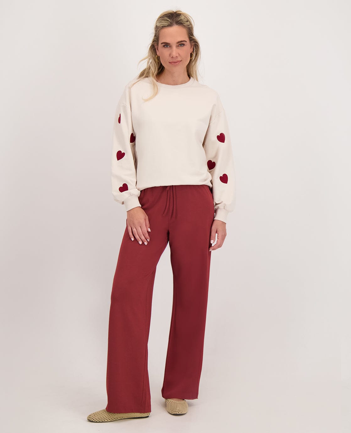 Je m'appelle Tops Sweater Hearts | Ivory