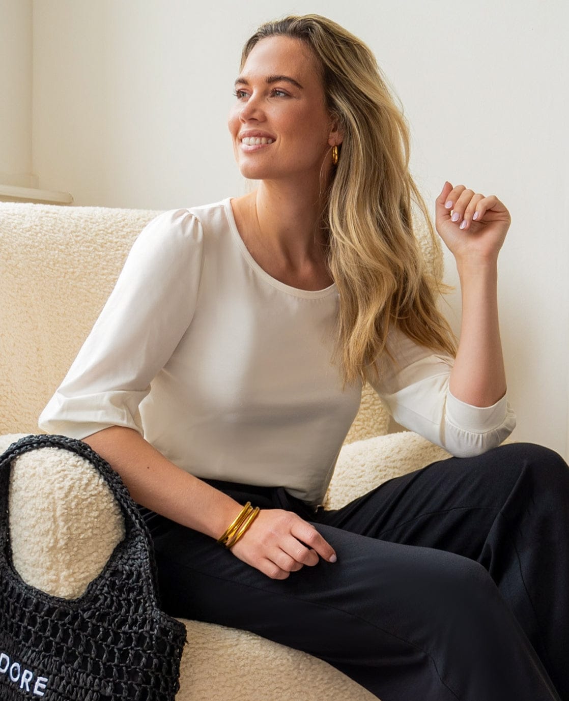 Je m'appelle Tops Top Marlene | Porselein wit