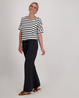 Je m'appelle Tops Top Knitted | Donkerblauw/Ecru