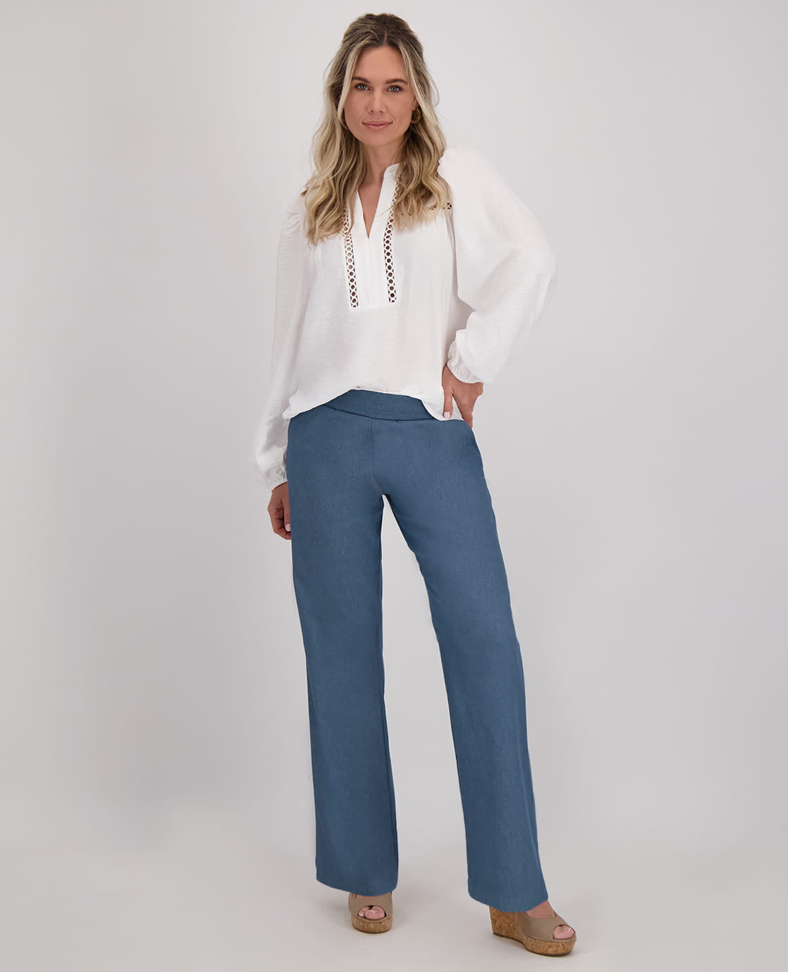 Je m'appelle Broeken Pant Elisa Stretch | Medium Denim Blue