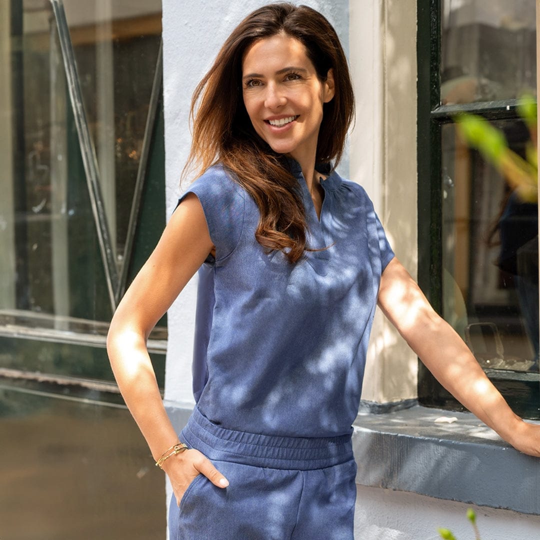 Je m'appelle Tops Medium Denim Blue / XS Top Elisa | Medium Denim Blue