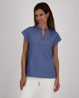 Je m'appelle Tops Top Elisa | Medium Denim Blue