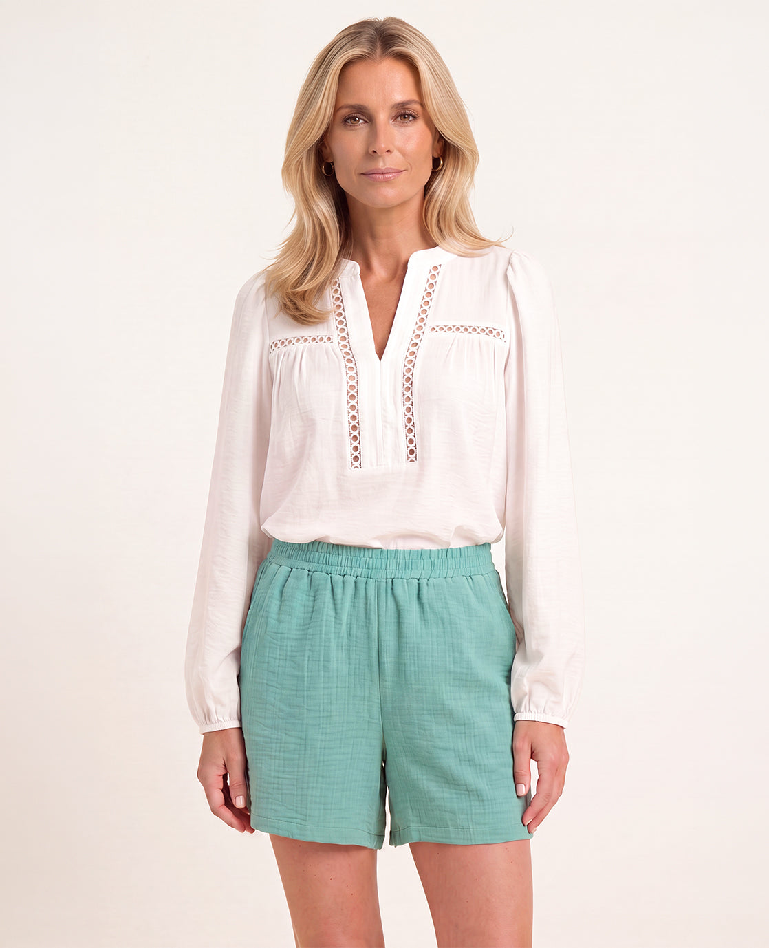 Top Lace | Porselein wit