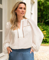 Je m'appelle Tops Top Lace | Porselein wit