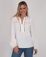 Je m'appelle Tops Top Lace | Porselein wit