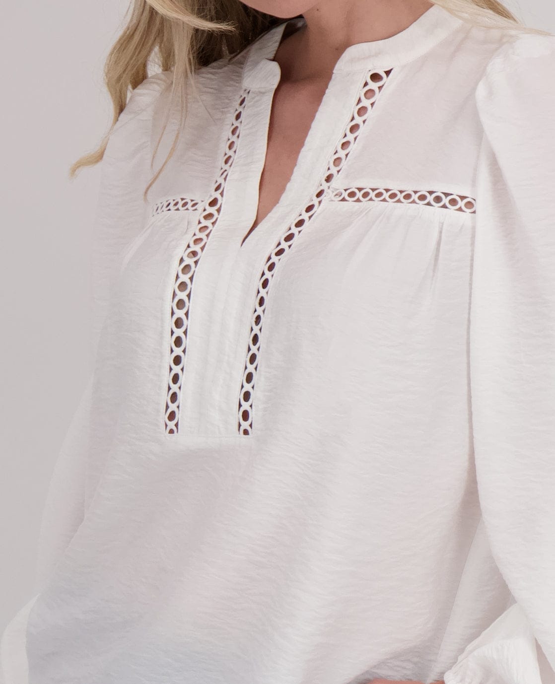 Je m'appelle Tops Top Lace | Porselein wit