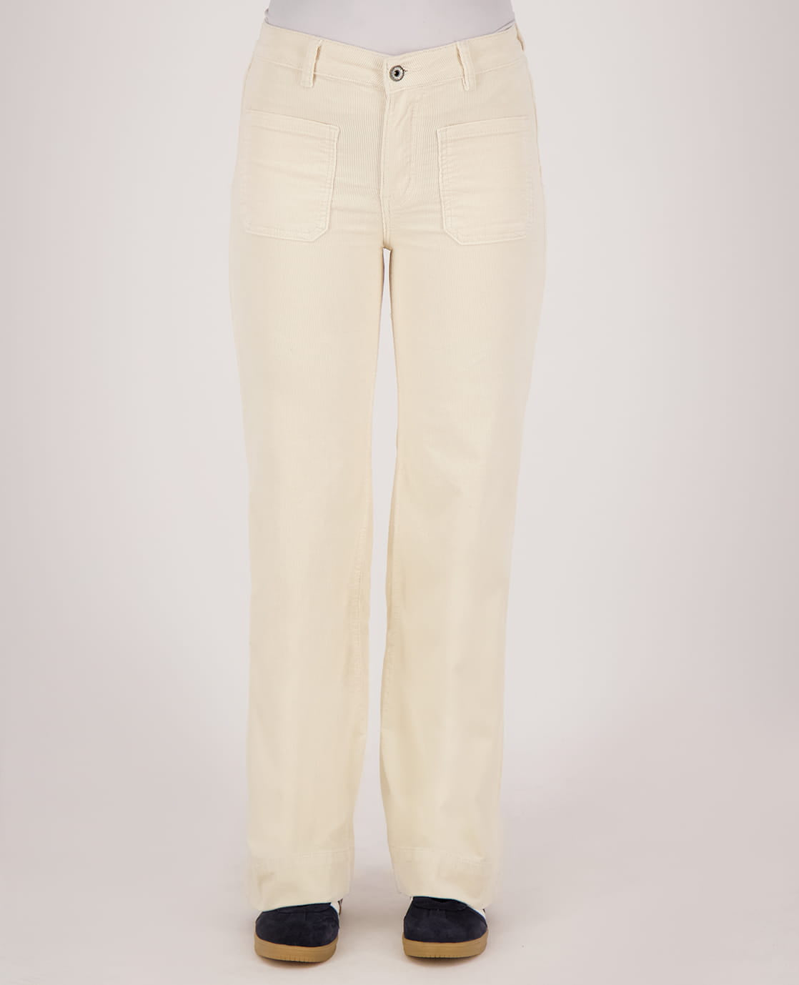 Je m'appelle Broeken Pant Colette Corduroy Stretch | Ecru Denim