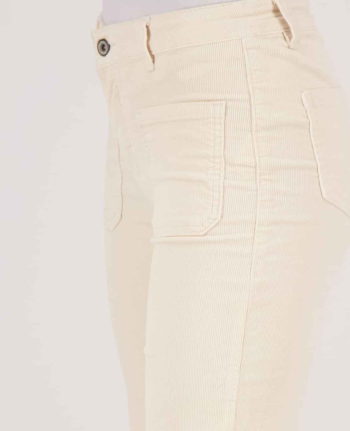 Je m'appelle Broeken Pant Colette Corduroy Stretch | Ecru Denim