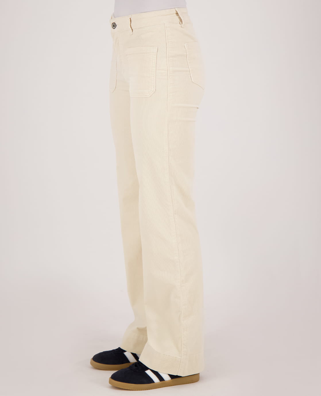 Je m'appelle Broeken Pant Colette Corduroy Stretch | Ecru Denim